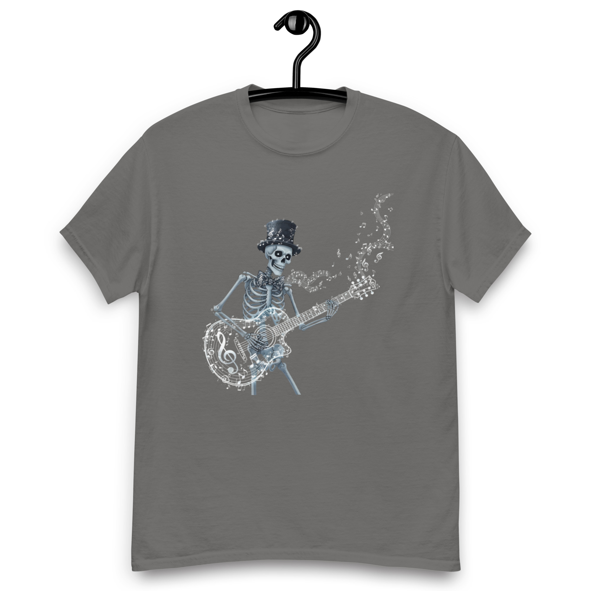 Skeleton playing a guitar Unisex classic tee - Image 6