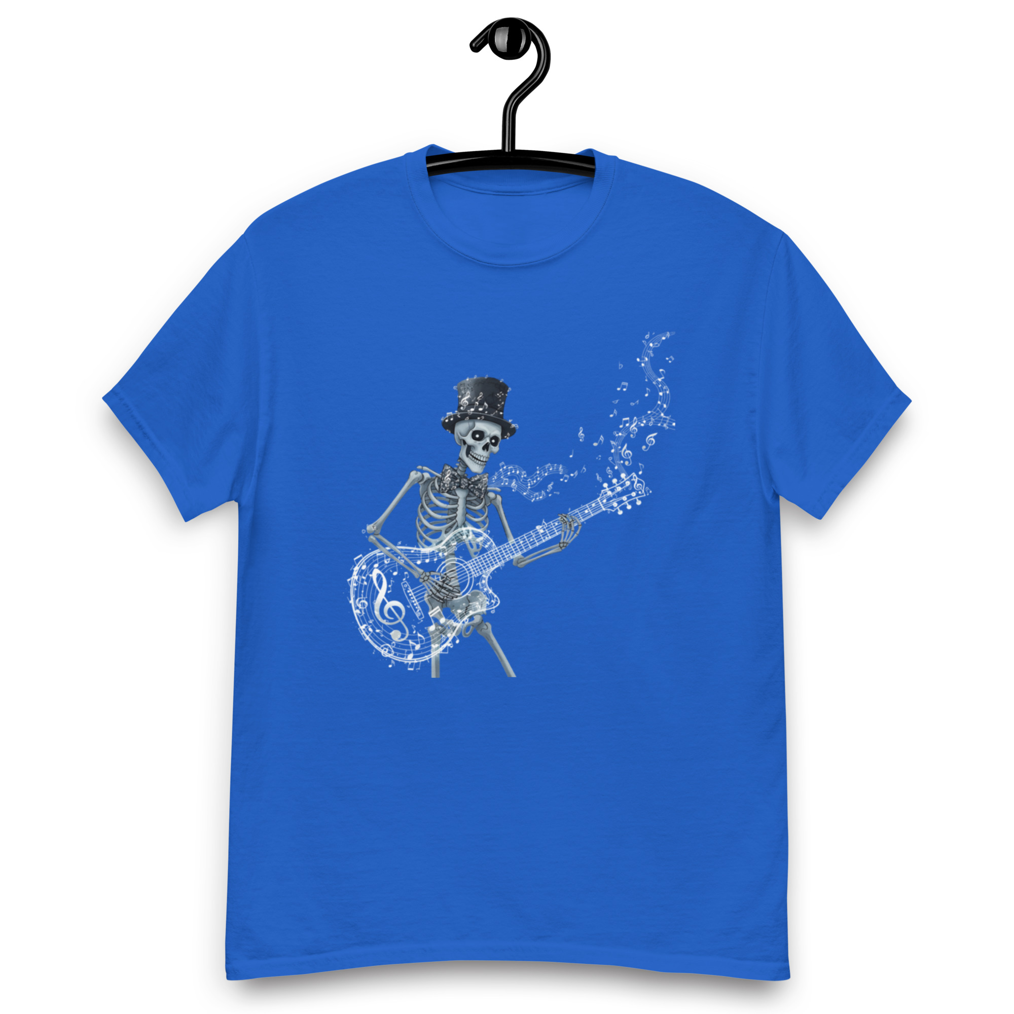 Skeleton playing a guitar Unisex classic tee - Image 4